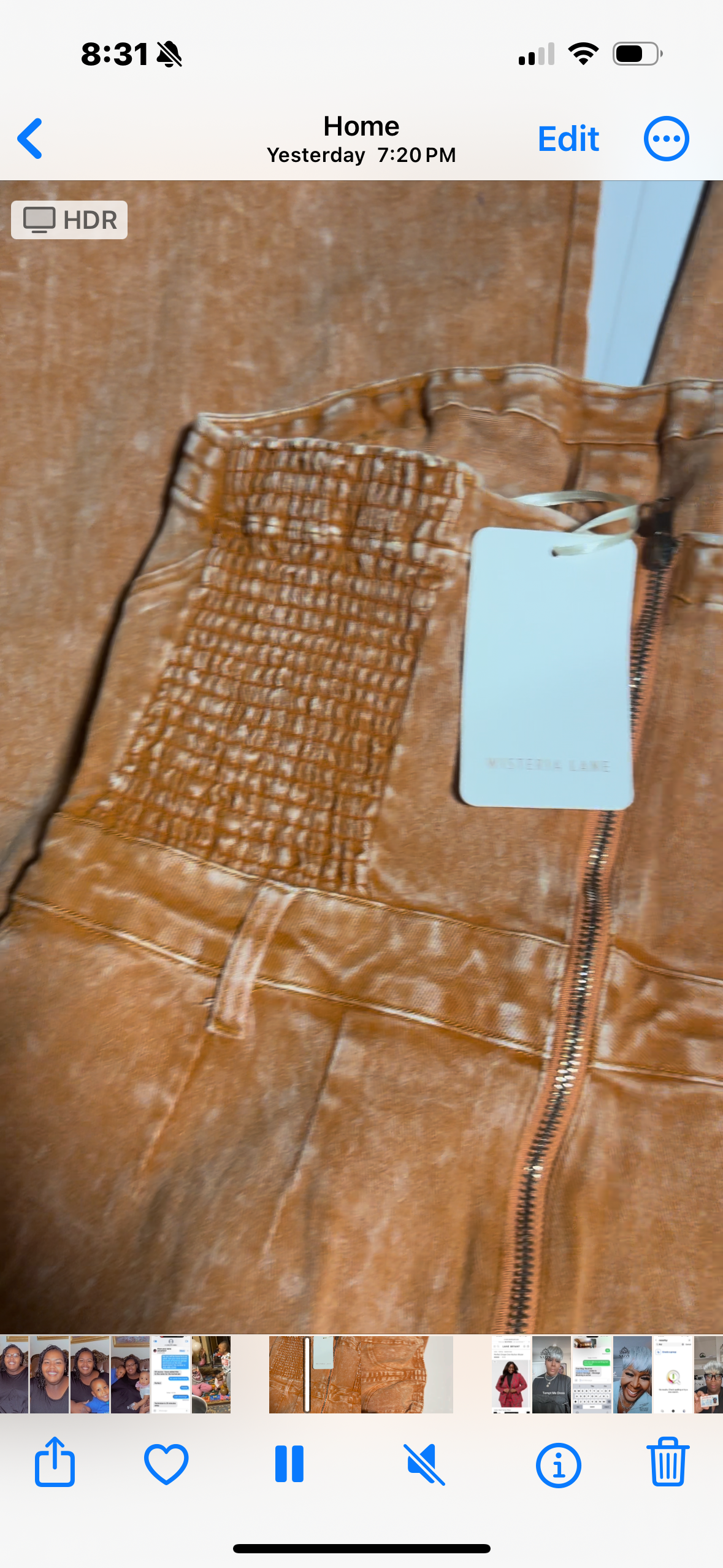 Rusty Peach Denim Jumper
